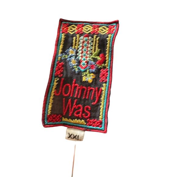 Johnny Was - Vintage NWT Black Maxi Shirt Dress w/Navy Embroidery - XXL - Picture 9 of 14